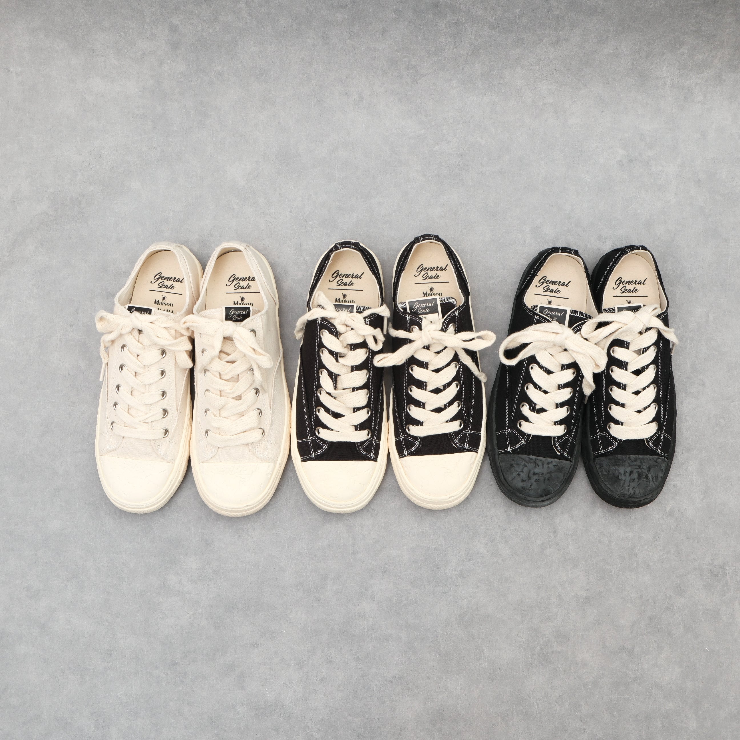 Maison MIHARA YASUHIRO PAST Sole6-Hole Canvas Low-top Sneaker