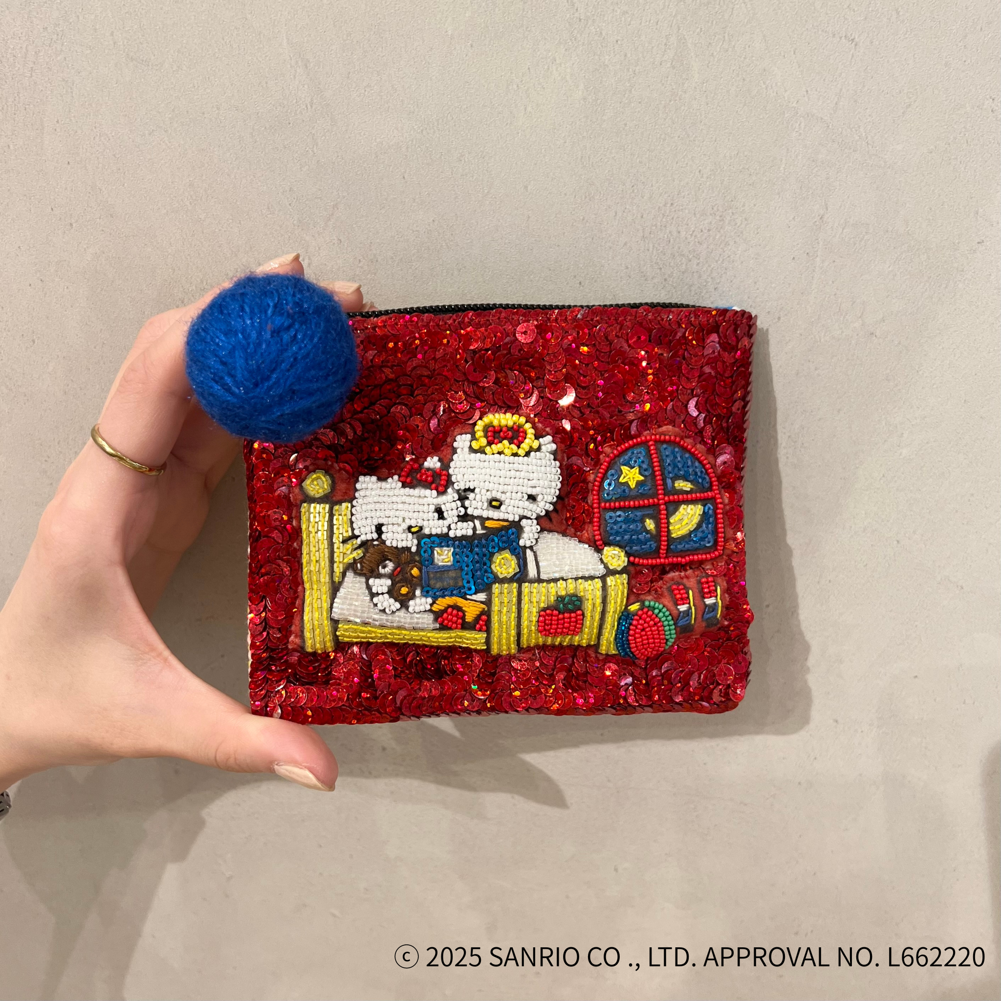 tamao world スパンコール刺繍ポーチ サンリオキャラクターズ