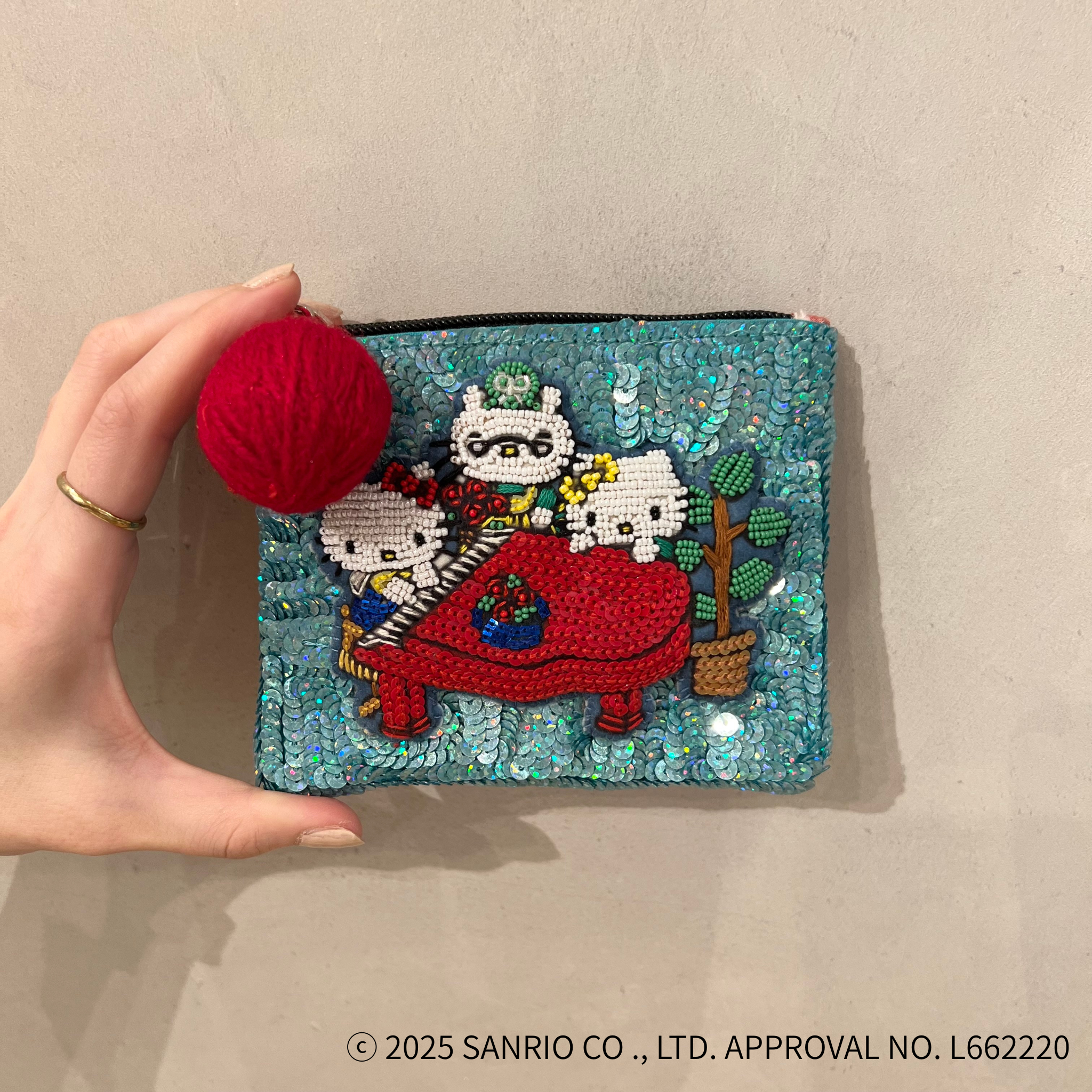 tamao world スパンコール刺繍ポーチ サンリオキャラクターズ