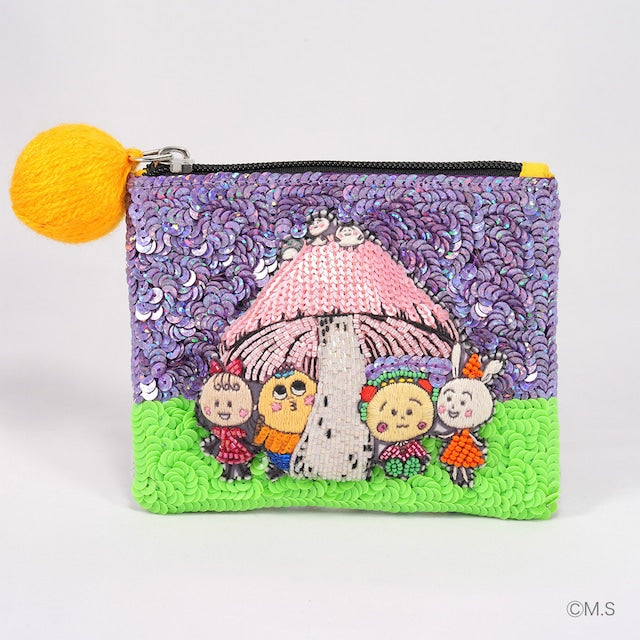 tamao world スパンコール刺繍ポーチ コジコジ